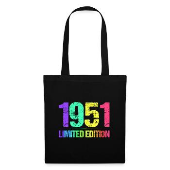 1951 Limited Edition Jahrgang 51er Retro Jahrgang - Stoffbeutel - Schwarz - Vorne