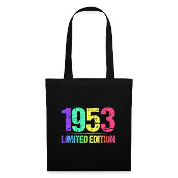 1953 Limited Edition Jahrgang 53er Retro Jahrgang - Stoffbeutel - Schwarz - Vorne