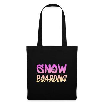 snowboarding - Stoffbeutel - Schwarz - Vorne