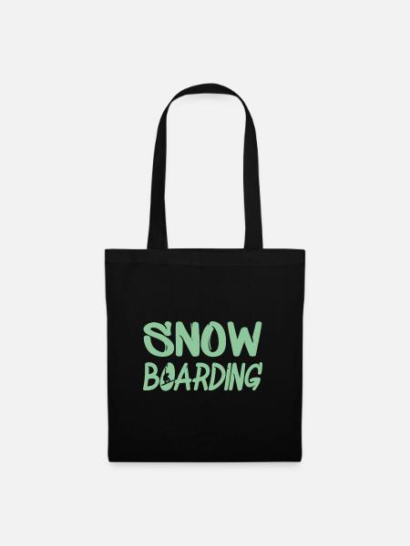 snowboarding boarden - Stoffbeutel - Schwarz