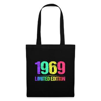 1969 Limited Edition Jahrgang 69er Retro Jahrgang - Stoffbeutel - Schwarz - Vorne