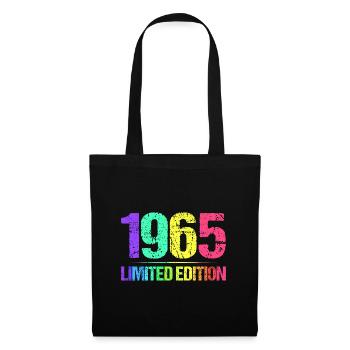 1965 Limited Edition Jahrgang 65er Retro Jahrgang - Stoffbeutel - Schwarz - Vorne