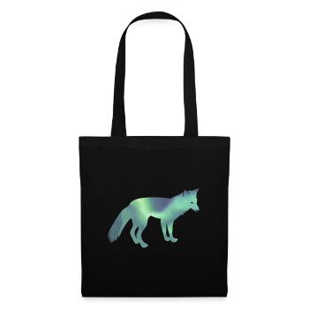 Island Polarfuchs Blaufuchs Iceland Polarlicht - Stoffbeutel - Schwarz - Vorne