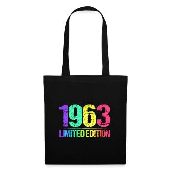 1963 Limited Edition Jahrgang 63er Retro Jahrgang - Stoffbeutel - Schwarz - Vorne