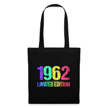 1962 Limited Edition Jahrgang 62er Retro Jahrgang - Stoffbeutel - Schwarz - Vorne