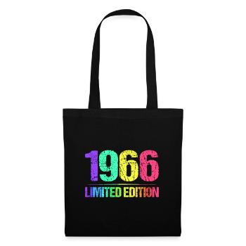 1966 Limited Edition Jahrgang 66er Retro Jahrgang - Stoffbeutel - Schwarz - Vorne