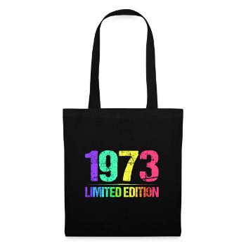 1973 Limited Edition Jahrgang 73er Retro Jahrgang - Stoffbeutel - Schwarz - Vorne