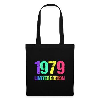 1979 Limited Edition Jahrgang 79er Retro Jahrgang - Stoffbeutel - Schwarz - Vorne