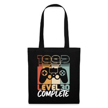 30 Birthday Born 1992 Level 30 Complete - Tote Bag - black - Front