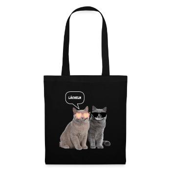 Grinsycats - Stoffbeutel - Schwarz - Vorne