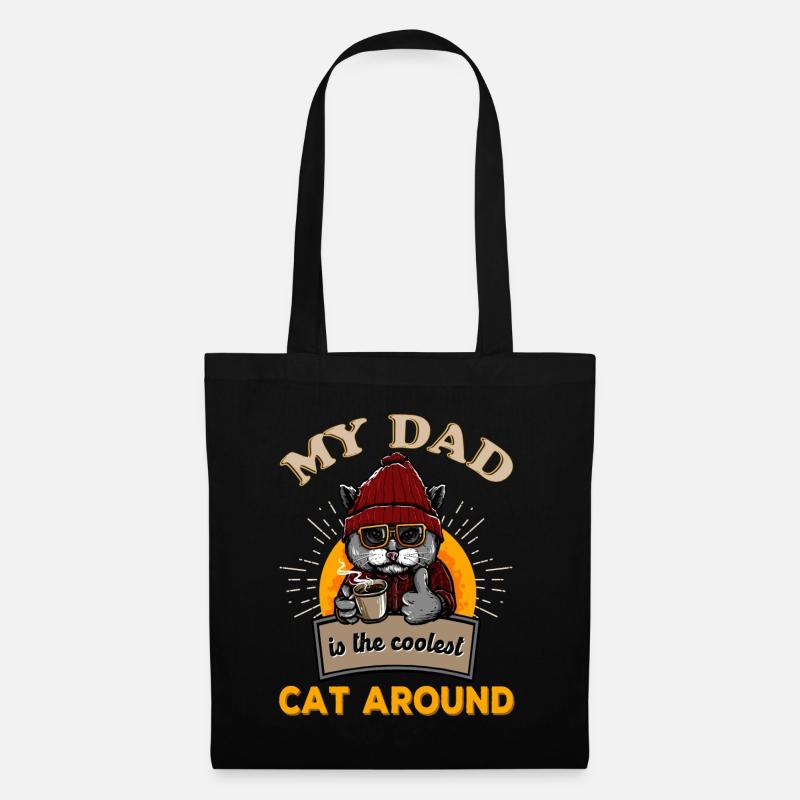 Cool cat dad - Tote Bag - black