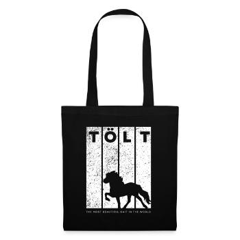Tölt - the most beautiful gait in the world - Stoffbeutel - Schwarz - Vorne