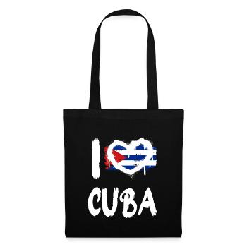 I love Cuba / Ich Liebe Cuba Land Länder - Stoffbeutel - Schwarz - Vorne