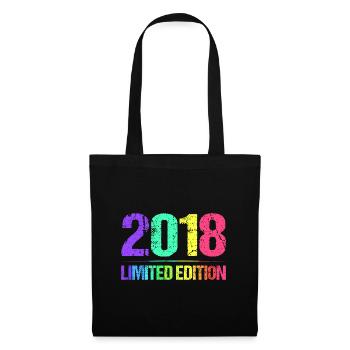2018 Limited Edition Jahrgang 18er Retro Jahrgang - Stoffbeutel - Schwarz - Vorne