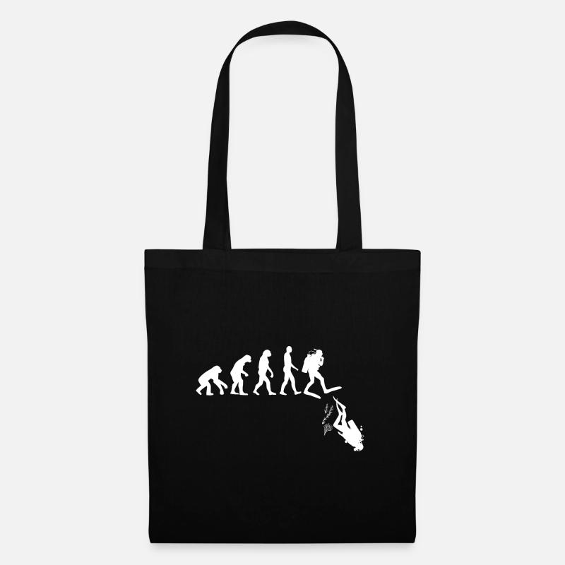 Tauchen Evolution Diver Humor Tauchen - Stoffbeutel - Schwarz