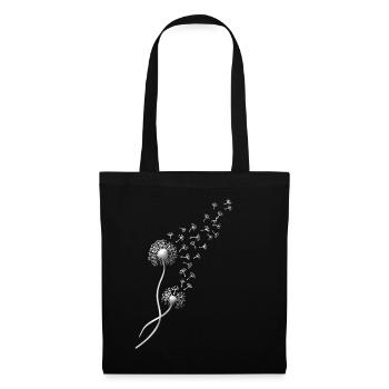 Dandelion blowball, flower, summer, garden, spring - Sac en tissu - noir - Devant