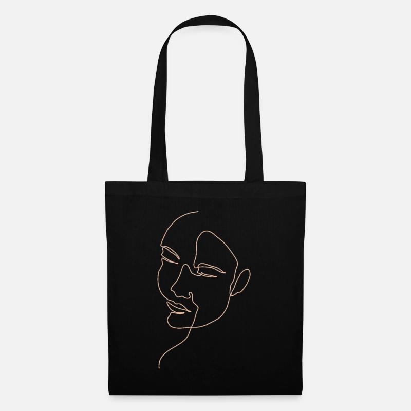 Face abstract - Tote Bag - black