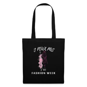 J'peux pas, j'ai Fashion Week!(bis) - Sac en tissu - noir - Devant