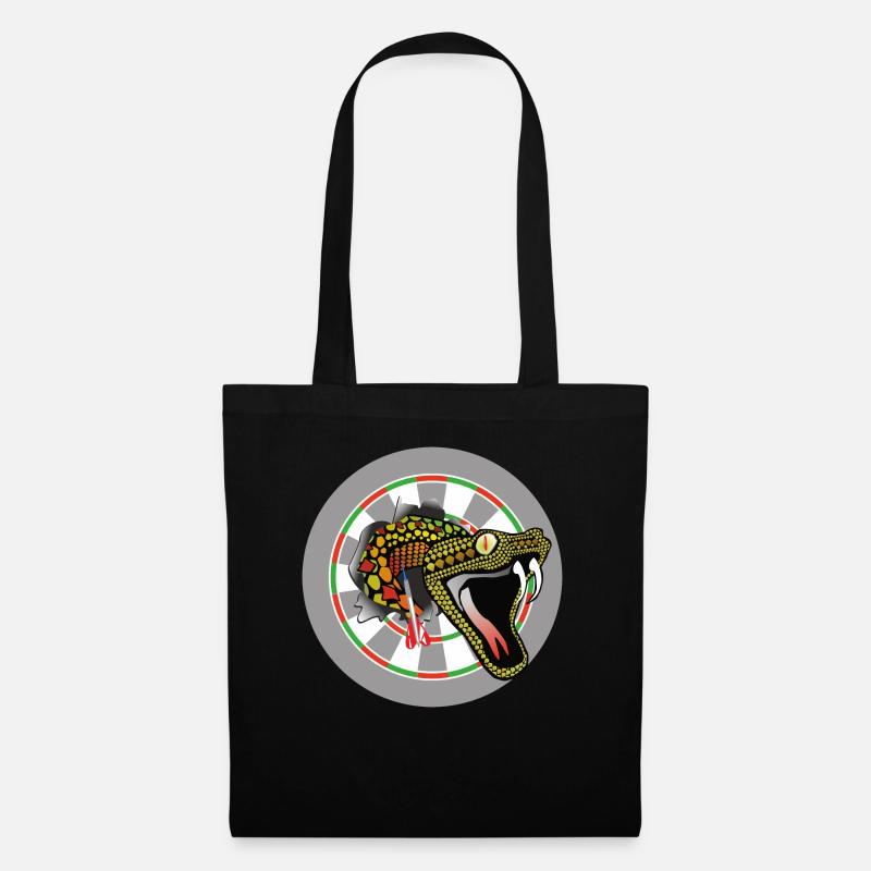 Dartboard with snake - Tote Bag - black
