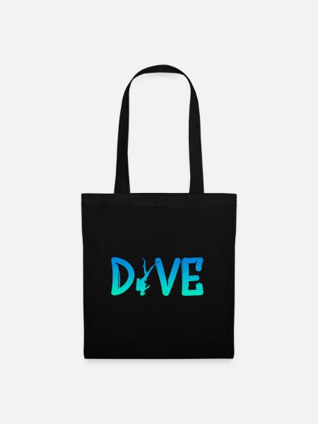 Dive - Diver - Scuba - Diving - Taucher - tauchen - Stoffbeutel - Schwarz