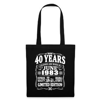 Legends are born in june 1983 - 40 years old - Tote Bag - black - Front