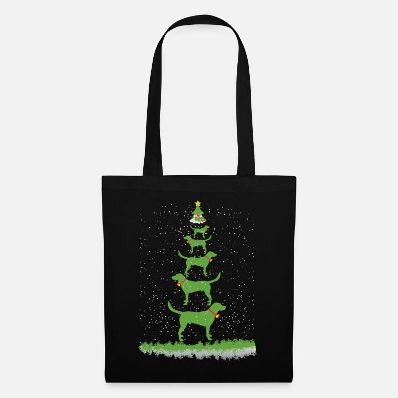 Labbi Weihnachtsbaum - Stoffbeutel - Schwarz