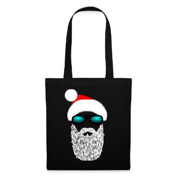 Hipster Claus - Sac en tissu - noir - Devant