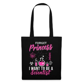 Oubliez la princesse que je veux être un scientifique - Sac en tissu - noir - Devant
