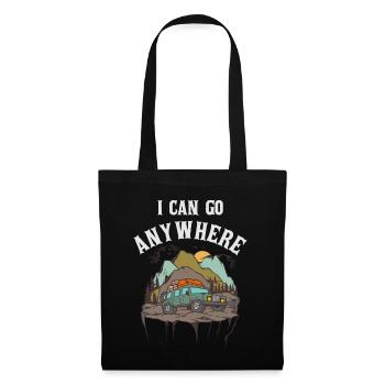 Offroad "I can go anywhere" - Stoffbeutel - Schwarz - Vorne