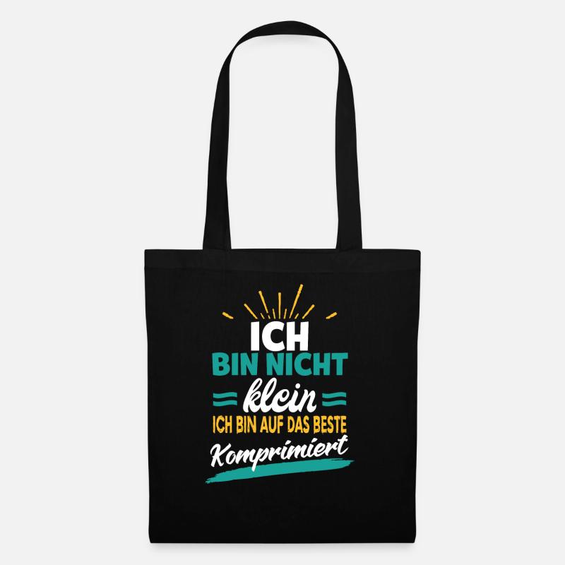 Spruch für kleine - ich bin nicht klein ich bin - Stoffbeutel - Schwarz