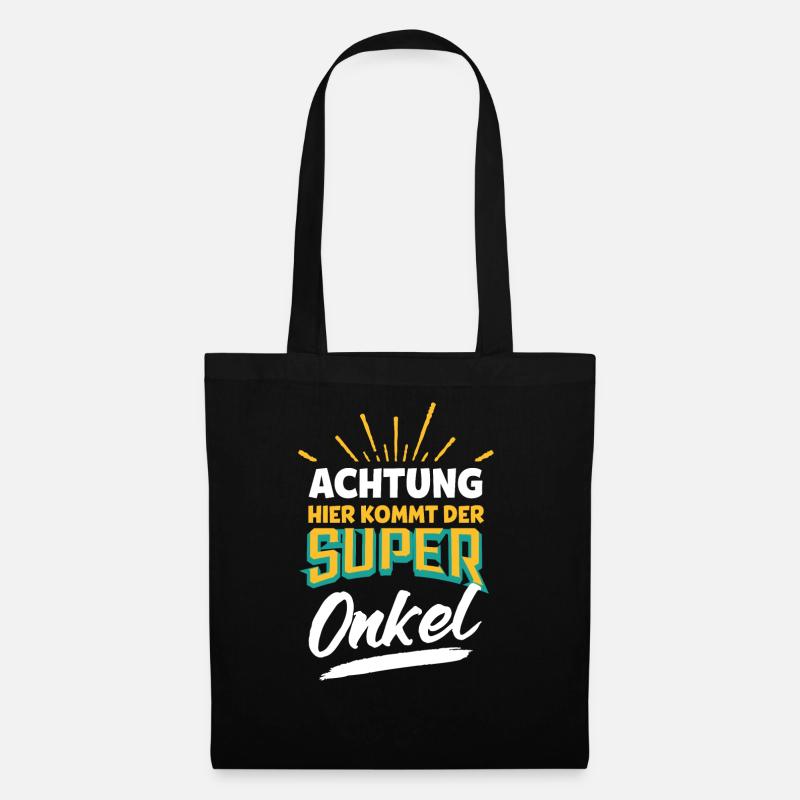 Onkel Super Onkel - Stoffbeutel - Schwarz