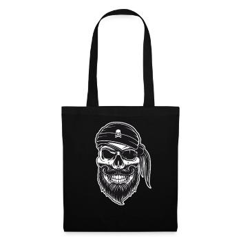 Pirate face mask mouth-nose mask - Tote Bag - black - Front