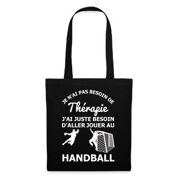 Thérapie Handball - Sac en tissu - noir - Devant