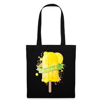 Lemon yellow delicious ice cream in graffiti style - Tote Bag - black - Front