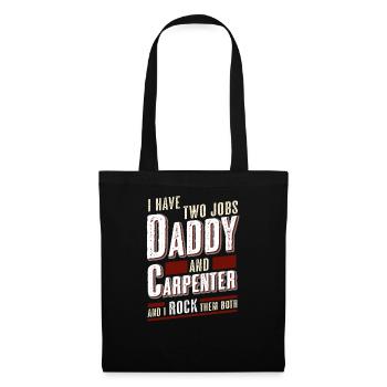Papa et menuisier - Sac en tissu - noir - Devant