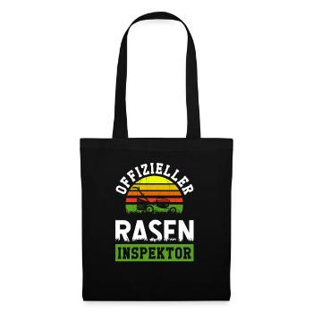 Gärtner Rasenmähen Hobbygärtner Rasenmäher - Stoffbeutel - Schwarz - Vorne