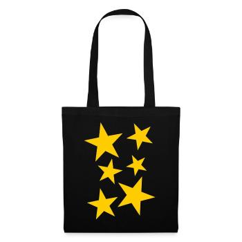 stars yellow - Tote Bag - black - Front