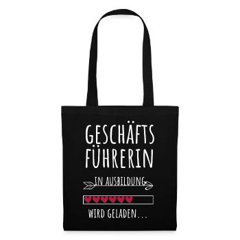 Geschäftsführerin Chefin CEO Ausbildung Geschenk - Stoffbeutel - Schwarz - Vorne