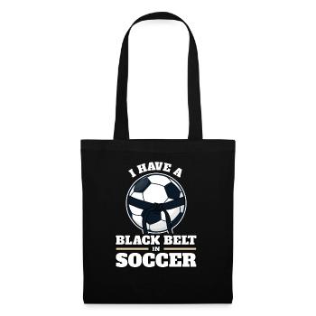 Funny football black belt in football - Tote Bag - black - Front