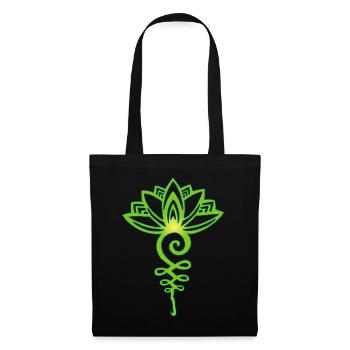 eternal green lotus - Tote Bag - black - Front