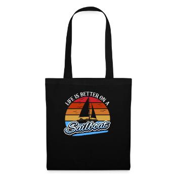 Capitaine de voilier, Sailor Skipper Sailor - Sac en tissu - noir - Devant
