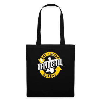 Joueur de handball Handballer Eat Sleep Handball - Sac en tissu - noir - Devant