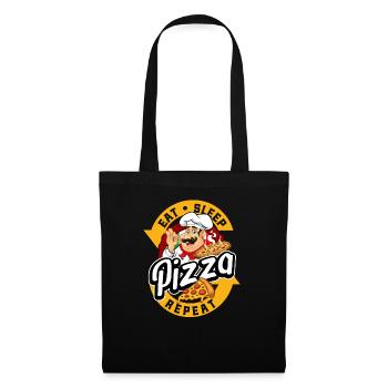 Pizza Baker Pizzeria Eat Sleep Pizza Repeat - Tote Bag - black - Front
