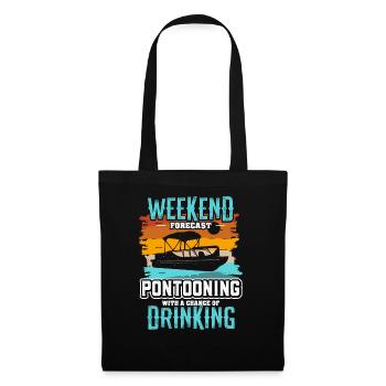 Pontoon Boat - Tote Bag - black - Front