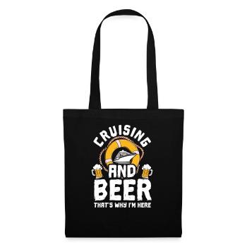Croisière Croisière Vacances Bière - Sac en tissu - noir - Devant