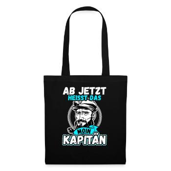 Bestandener Bootsführerschein Kapitän - Stoffbeutel - Schwarz - Vorne