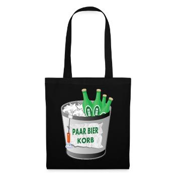 Paar Bier Korb - Stoffbeutel - Schwarz - Vorne