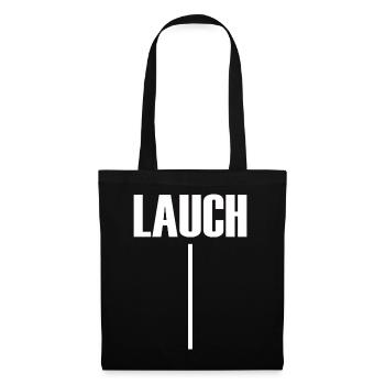 Lauch - minimalistisches Design T-Shirt - Stoffbeutel - Schwarz - Vorne
