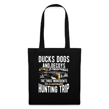 Chasseurs de canards Chiens de chasse aux canards excursion de chasse - Sac en tissu - noir - Devant