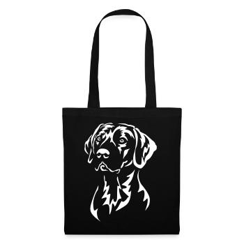 Rhodesian Ridgeback Head « Black Edition » - Sac en tissu - noir - Devant